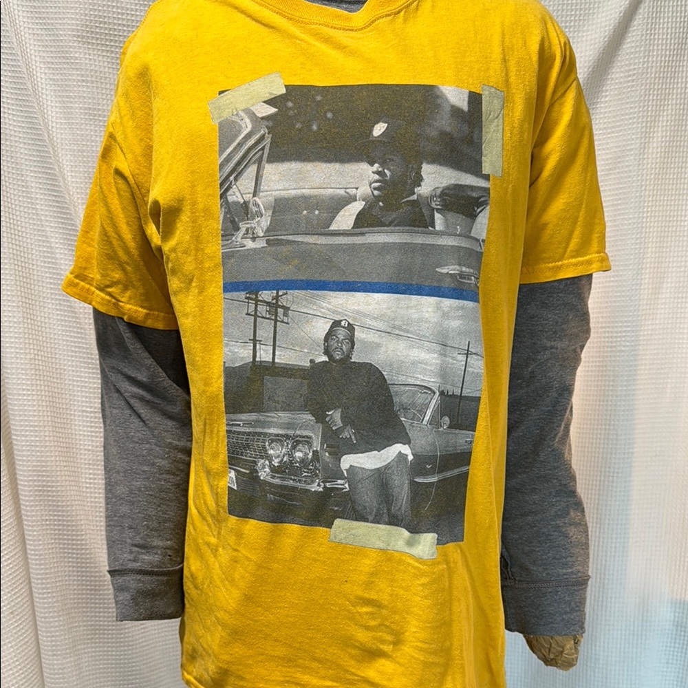 Vintage ice cube Yellow Graphic T-Shirt